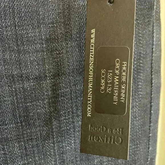Citizens of Humanity Pheobe Skinny crop maternity jeans sz 27 - Picture 4 of 8